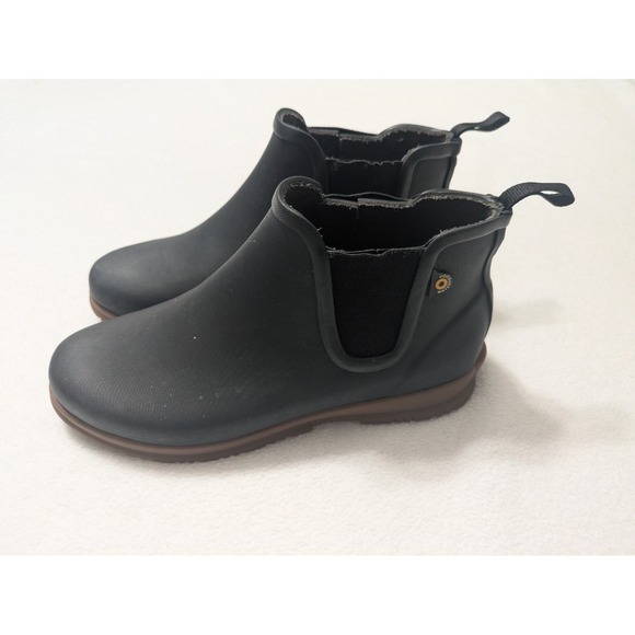 Bogs Shoes - Bogs Sweet Pea Mid Waterproof Rain Boots Black‎ Womens Sz 6